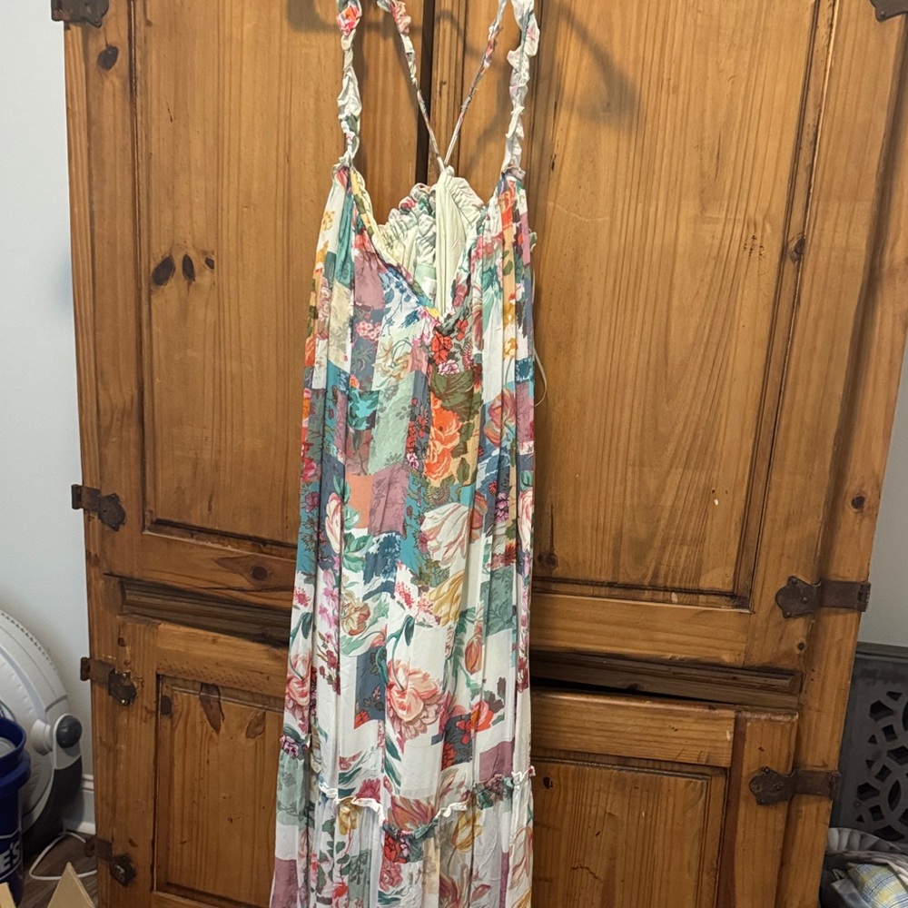 Anthropologie Multicolor Floral Maxi Dress